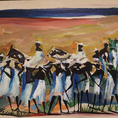 Ernani Silva, Figures, Original Paint on Paper