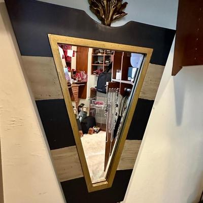 Master Bedroom Closet - Mirror - w Gold gilt accent