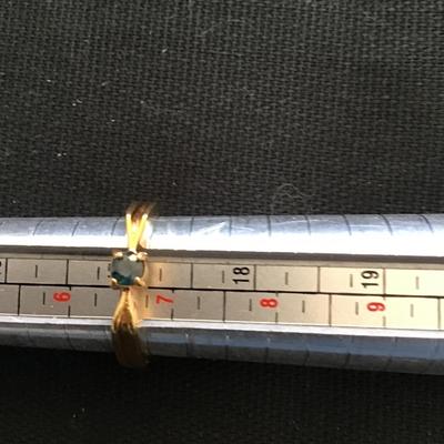 18 karat gold filled ring with stone