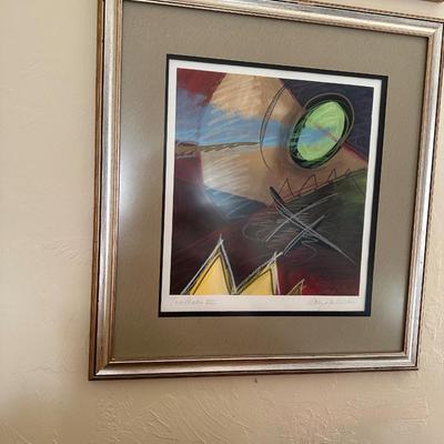 Art - Print - Artist Unknown - 22 1/2" x 21 1/2" Title Two Peaks VI. Part of a pair or 4 set