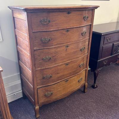 Vintage Solid Five Drawer Chest of Drawers