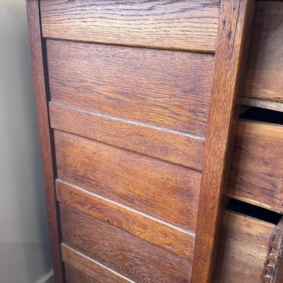 Vintage Solid Five Drawer Chest of Drawers