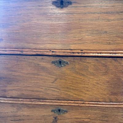 Vintage Solid Five Drawer Chest of Drawers
