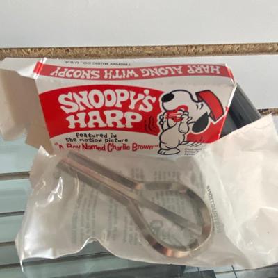1936 DIE CAST DODGE TANKER TRUCK COIN BANK AND VINTAGE NIB SNOOPY’S HARP