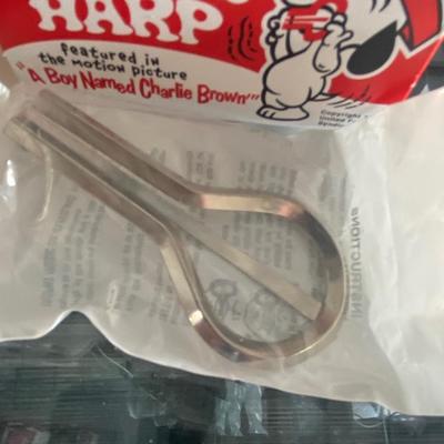 1936 DIE CAST DODGE TANKER TRUCK COIN BANK AND VINTAGE NIB SNOOPY’S HARP