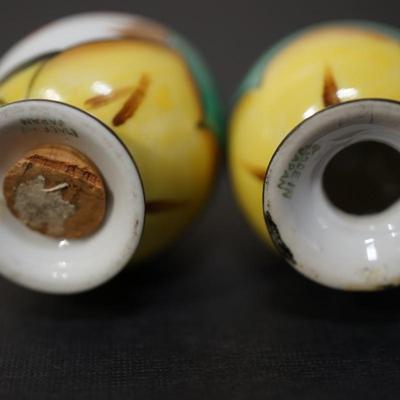 VERY POPULAR !NORITAKE LUSTERWARE "FLAPPER" SALT AND PEPPER SHAKERS