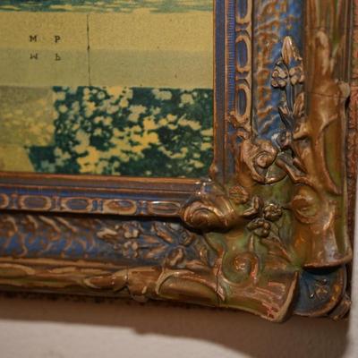 MAXFIELD PARRISH "THE GARDEN OF ALLAH" 1918 IN ORIGINAL DECO FRAME