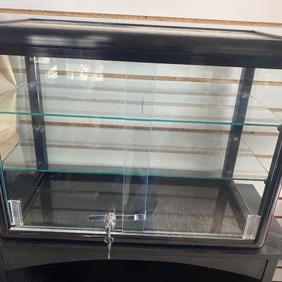 NICE LITTLE DISPLAY CASE AND SHELF