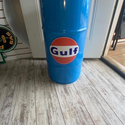 CUSTOM 20 GAL STEEL GULF DRUM/TRASH CAN