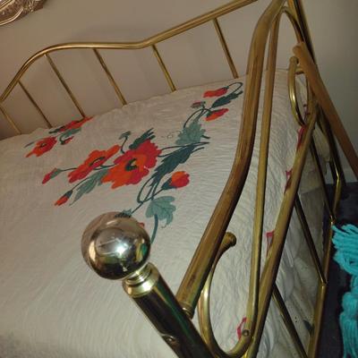 Brass Frame Day Bed with Trundle