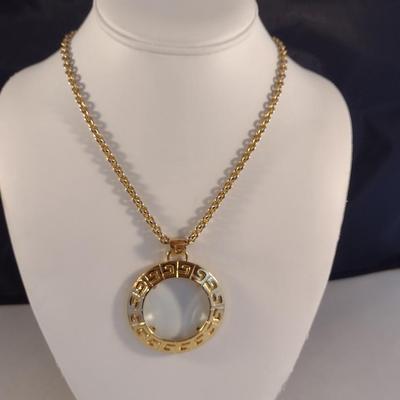 Givenchy Gold Tone Magnifier Necklace (#9)