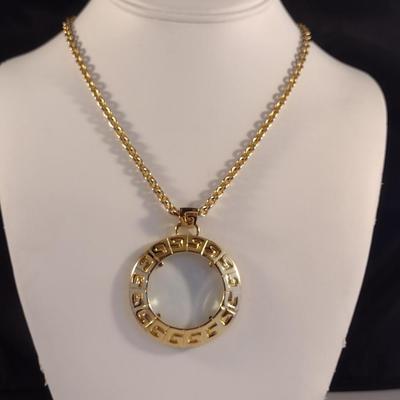 Givenchy Gold Tone Magnifier Necklace (#9)