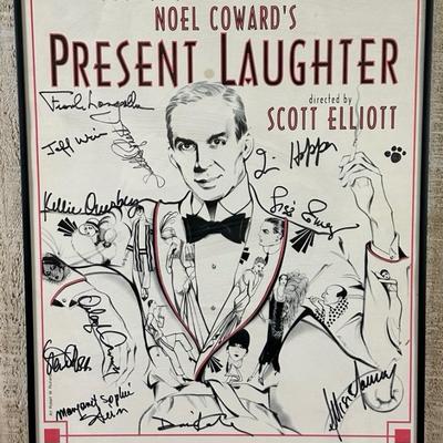 SIGNED Present Laughter Frank Langella, Allison Janney Broadway Poster