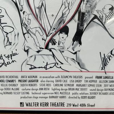 SIGNED Present Laughter Frank Langella, Allison Janney Broadway Poster