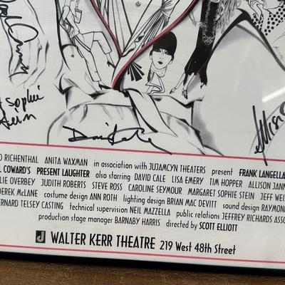 SIGNED Present Laughter Frank Langella, Allison Janney Broadway Poster