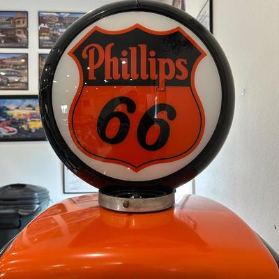 AUTHENTIC RETRO PHILLIPS 66 GAS PUMP WITH GLOBE
