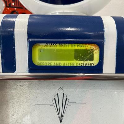 AUTHENTIC RETRO FORD SALES SERVICE GAS PUMP WITH GLOBE