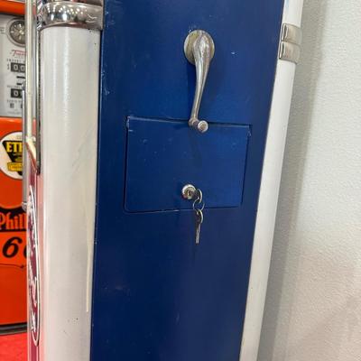 AUTHENTIC RETRO FORD SALES SERVICE GAS PUMP WITH GLOBE