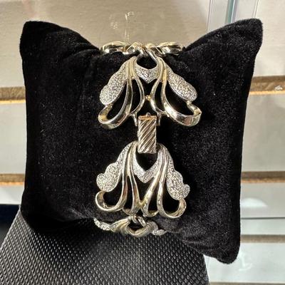 VINTAGE SARAH COVENTRY FROSTED FEATHERS LINK NECKLACE AND BRACELET