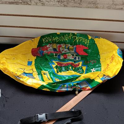 TEENAGE MUTANT NINJA TURTLES INFLATABLE, KIDS LEATHER BELT AND FANNY PACK