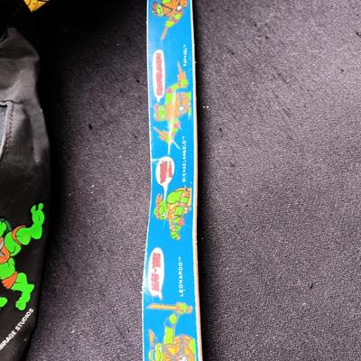 TEENAGE MUTANT NINJA TURTLES INFLATABLE, KIDS LEATHER BELT AND FANNY PACK