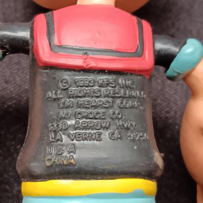 POPEYE AND OLIVE OIL RUBBER FIGURES AND YOSEMITE SAM LICENSE PLATE DECOR