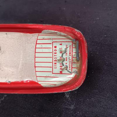 TIN WIND UP TOY BOAT AND TIN TAXI