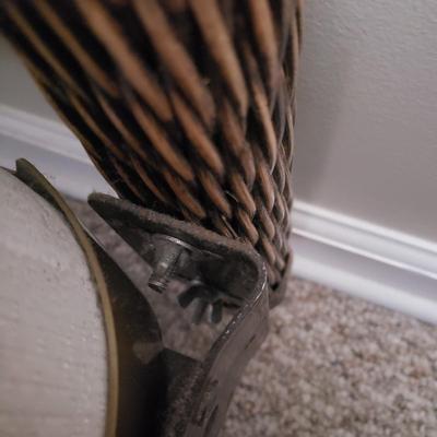 Wicker Queen Headboard with Bed Frame & Matching Nightstand (GB-MG)
