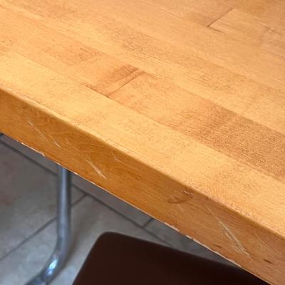 Butcher Block MCM Dining Table (K-RG)