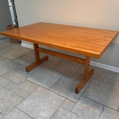 Butcher Block MCM Dining Table (K-RG)