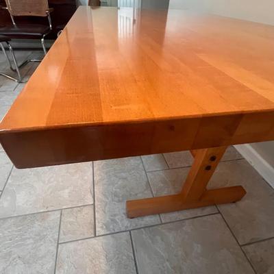 Butcher Block MCM Dining Table (K-RG)