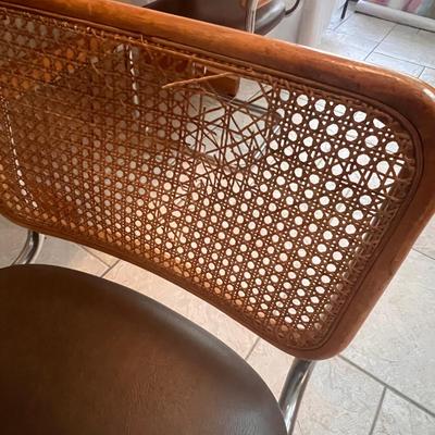 Mid Century Modern Rattan Back Dining Chairs (K-RG)