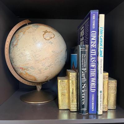 Replogle Globe, Bookends & Books On The World (LR-MG)