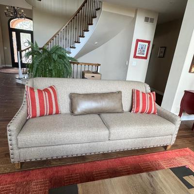 NEW! Basset Custom couch with nailheads