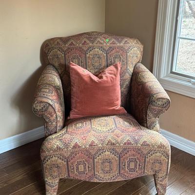 Set of 2 Rolled Arm Upholstered Chairs