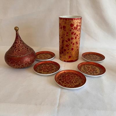 Rosenthal “Gold Fire” Series Lidded Dish & More (PB-RG)