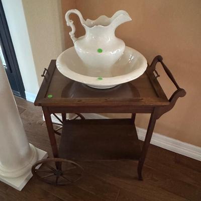 Antique Tea Cart and Footbath