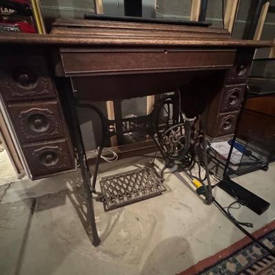 Antique Singer Sewing Table
