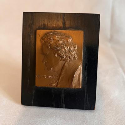 F. Stiasny Bronze Plaquette of Ludwig Van Beethoven (PB-RG)