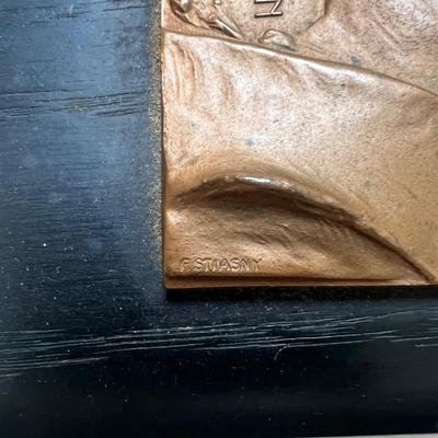 F. Stiasny Bronze Plaquette of Ludwig Van Beethoven (PB-RG)