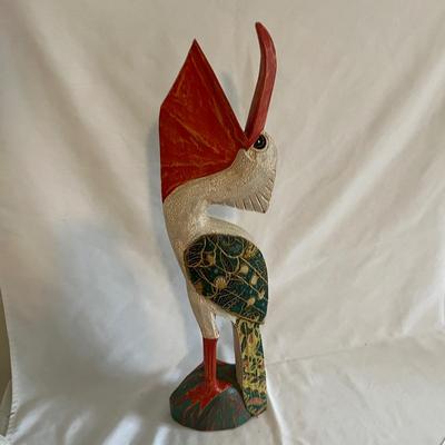 Carved Wooden Pelican, Seashells & More (LR-MG)
