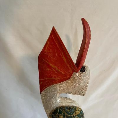 Carved Wooden Pelican, Seashells & More (LR-MG)