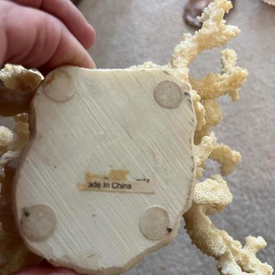 Carved Wooden Pelican, Seashells & More (LR-MG)