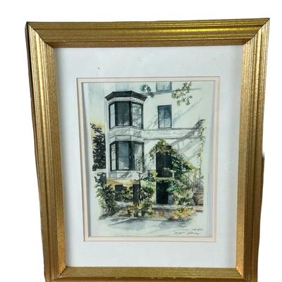 Signed Maxine C. Helmey Framed Watercolor Print