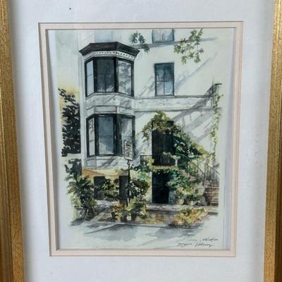 Signed Maxine C. Helmey Framed Watercolor Print