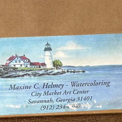 Signed Maxine C. Helmey Framed Watercolor Print