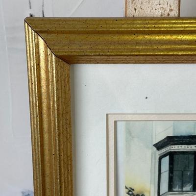 Signed Maxine C. Helmey Framed Watercolor Print