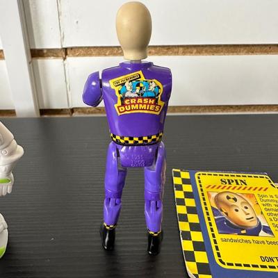 CRASH TEST DUMMY, BUZZ LIGHTYEAR & GREEN ARMY MAN
