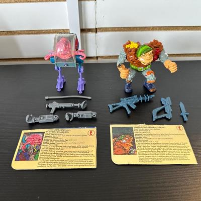 TMNT "KRANG" & "GENERAL TRAAG" ACTION FIGURES