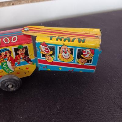4 SECTION TIN CIRCUS CHOO CHOO TRAIN